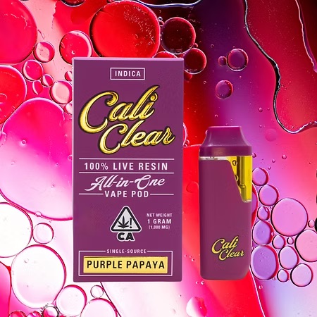 cali clear blueberry blast live resin box and device